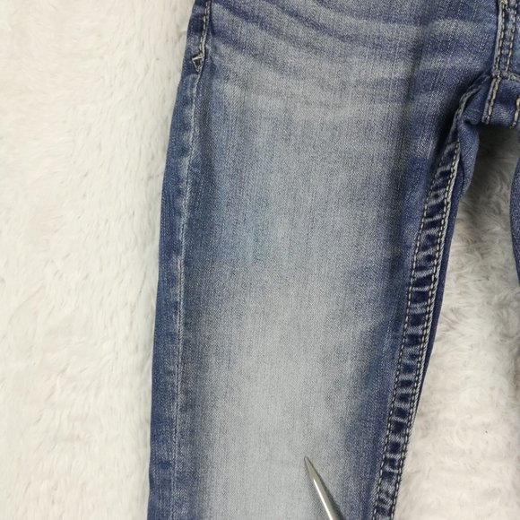 BKE Mens Jeans Alec Straight Leg‎ Blue Denim Stone Wash Whiskering 28 - Picture 7 of 14